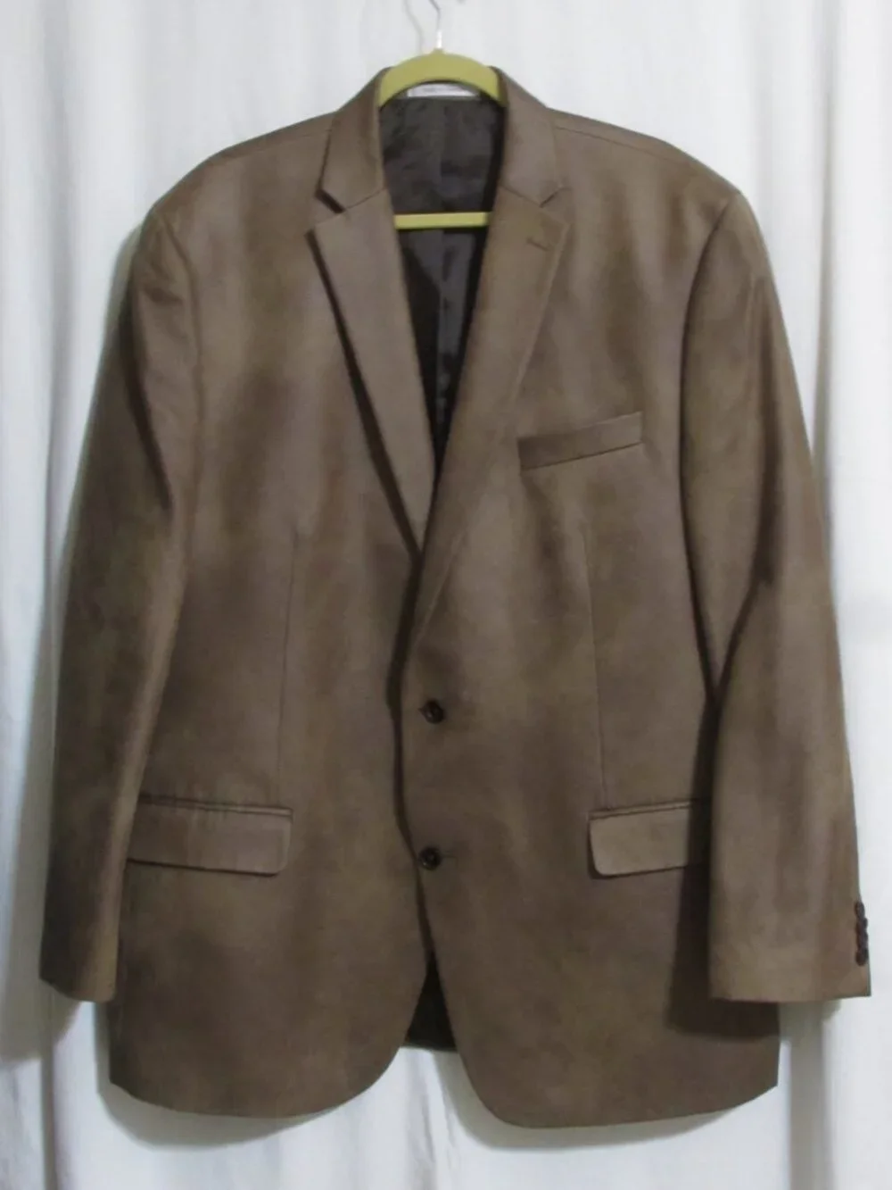 NEW Men's Michael Kors Brown Faux Leather Jacket Sport Coat 46 Tall Orig $400
